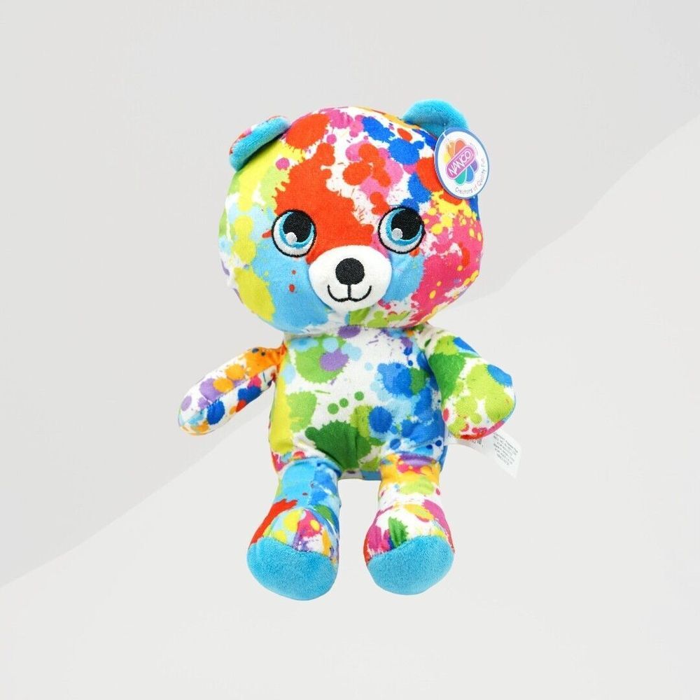 NWT Nanco Paint Splash Stuffed Teddy Bear 11"‎